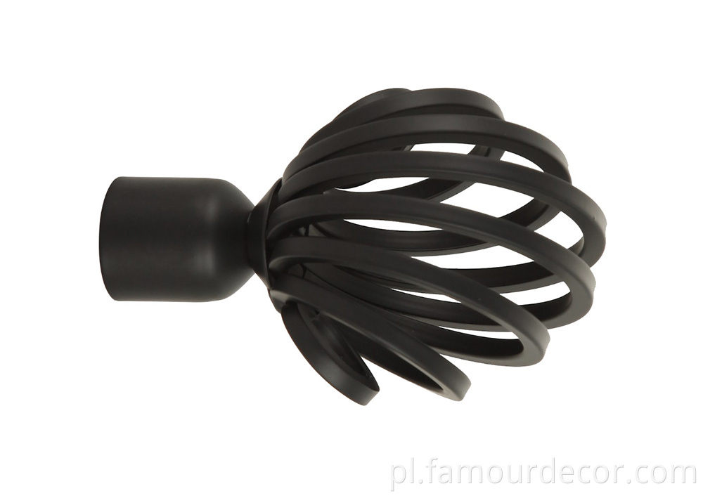 Black wrought iron curtain rod hot sale